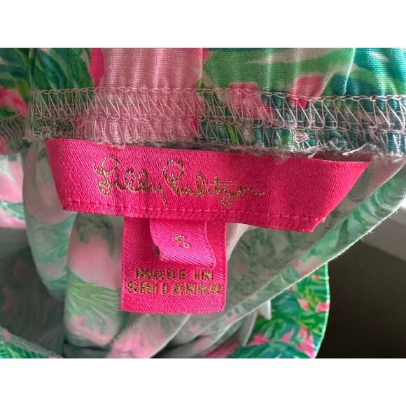 LILLY PULITZER Bal Harbour Print Wide Leg Pant in Suite Views Pink Blossom SZ M - Picture 5 of 7